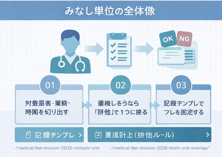 病棟で回す最小運用フロー（朝・昼・夕の 3 区分）