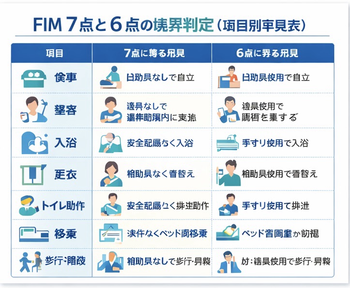 FIM 7 点か 6 点かを決める 3 軸判定フロー