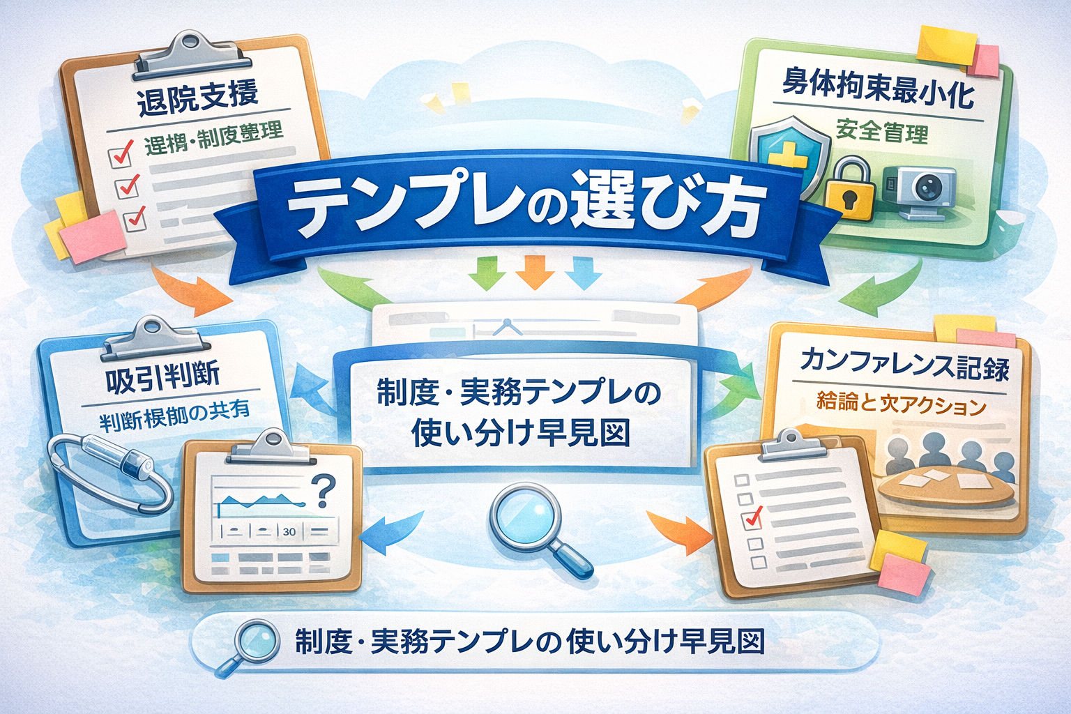 制度・実務テンプレの使い分け早見図