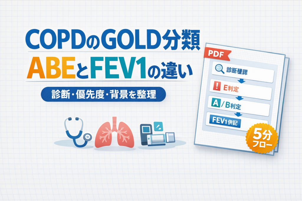 COPDのGOLD分類|ABEとFEV1の読み方 | リハビリくん