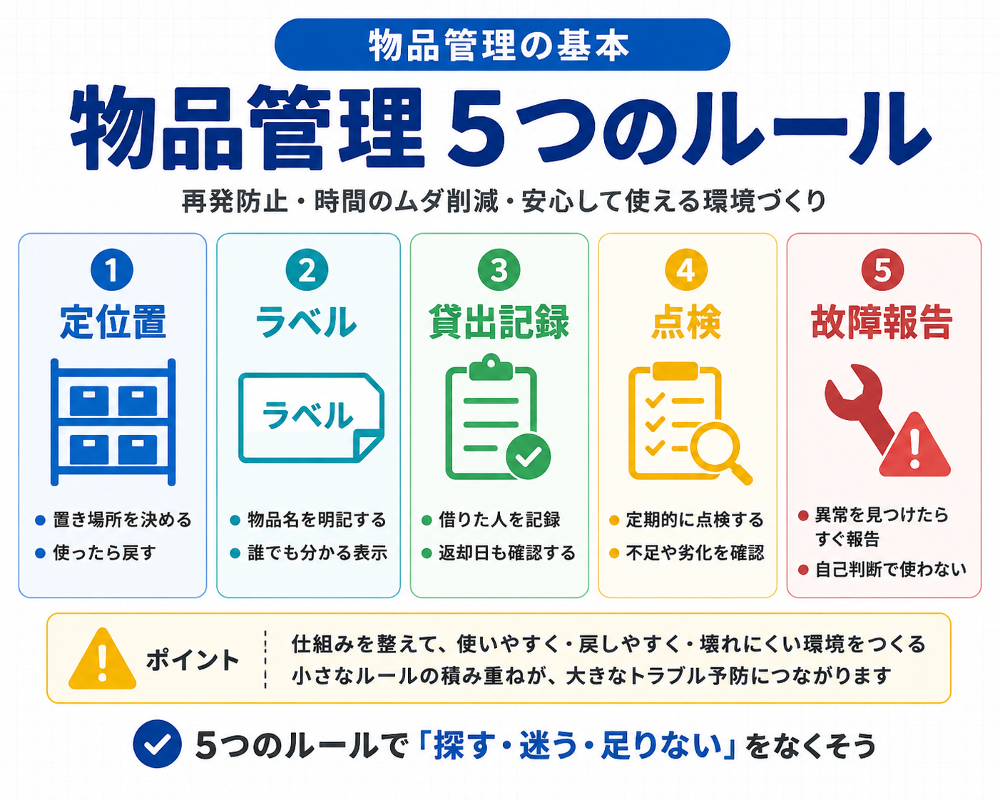 リハ科の物品管理で紛失や故障を防ぐ5つのルール