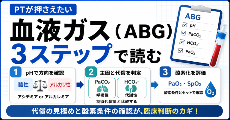 血液ガス（ABG）の読み方｜3手順・代償・記録PDF | rehabilikun